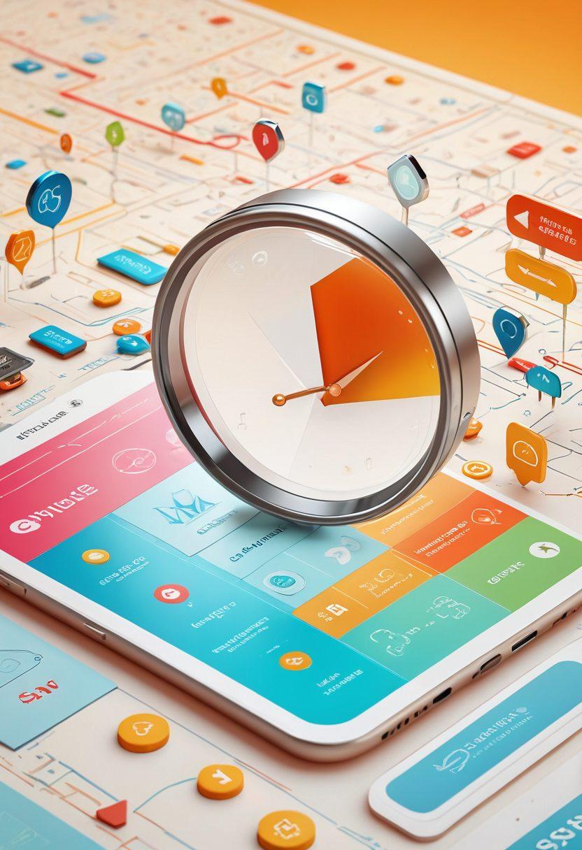 A modern toolkit displayed on a digital interface, featuring icons of various insurance policies, a magnifying glass highlighting the best rates, and a friendly digital assistant character providing guidance. The background includes abstract tech elements symbolizing online navigation and comparisons. The color palette should be bright and inviting to emphasize accessibility and clarity. super-realistic. vibrant colors. 3D.